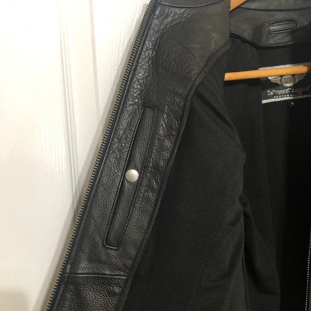 Leather Motorcycle Riding Jacket - Picture 7 of 12